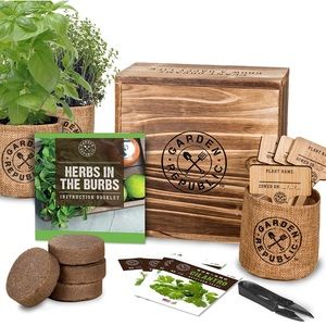 Indoor Herb Garden Starter Kit - Heirloom, Basil Thyme Parsley Cilantro Seed
